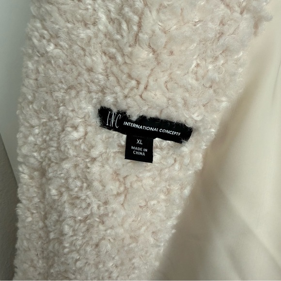 INC Men’s Teddy Faux Shearling Long Coat XL NEW - Picture 7 of 8